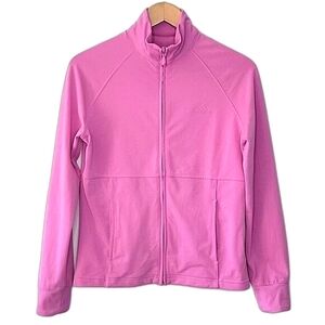 ADIDAS Pink Zip Up Stretchy Athletic Workout Exercise Jacket size M